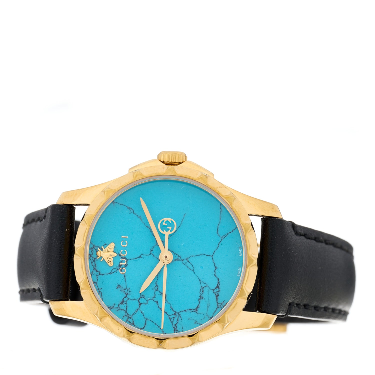 Gucci Stainless Steel Calfskin 27mm G-Timeless Quartz Watch Turquoise 2 of 5