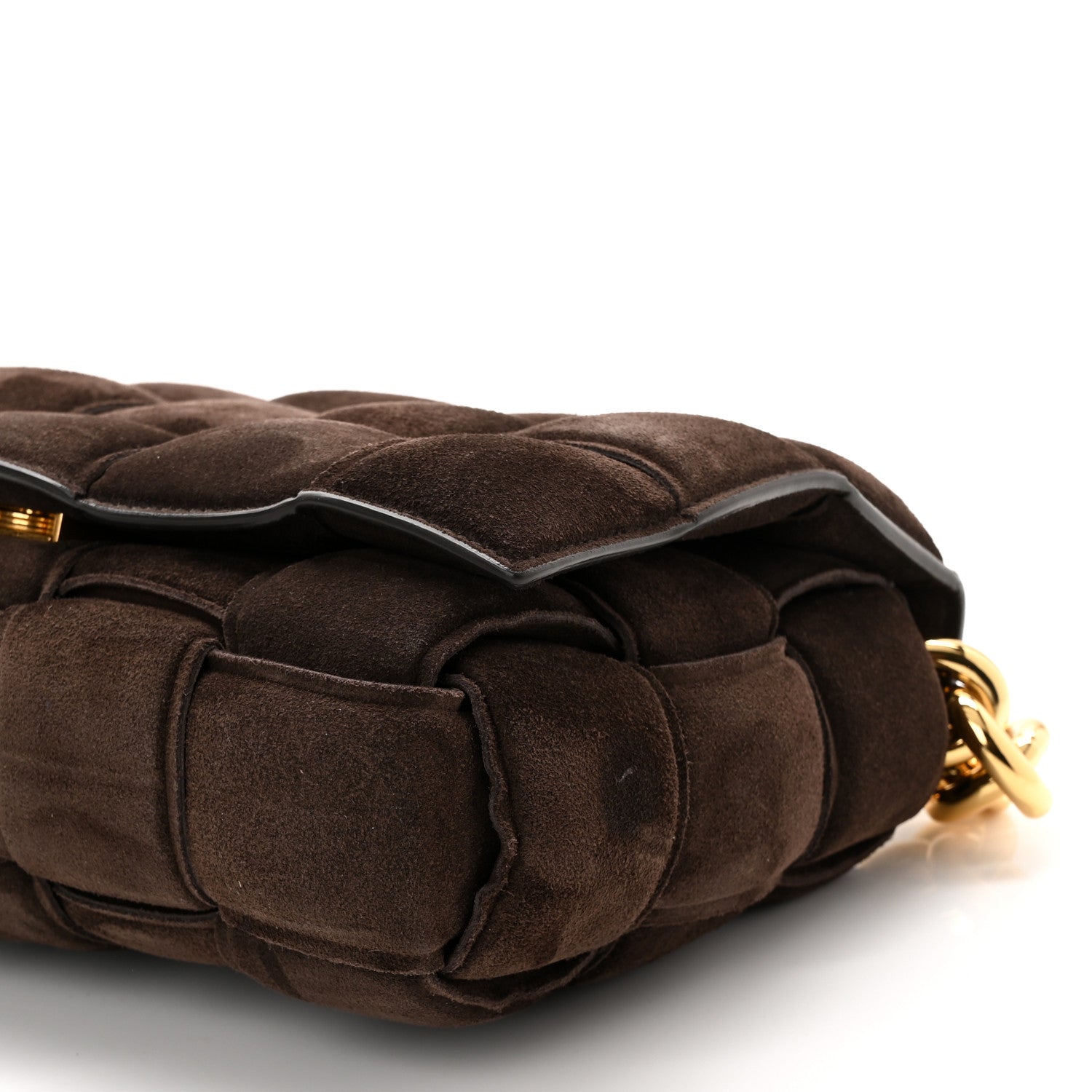 Bottega Veneta Suede Maxi Intrecciato Padded Chain Cassette Crossbody Bag Fondant 9 of 9