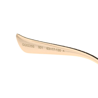 Gucci Metal Oversized Round Frame GG0225S Sunglasses Gold 5 of 7