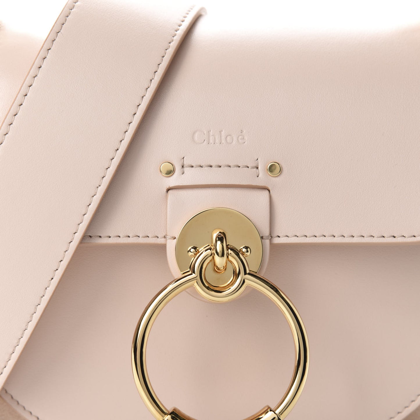 Calfskin Small Tess Bag Biscuit Pink