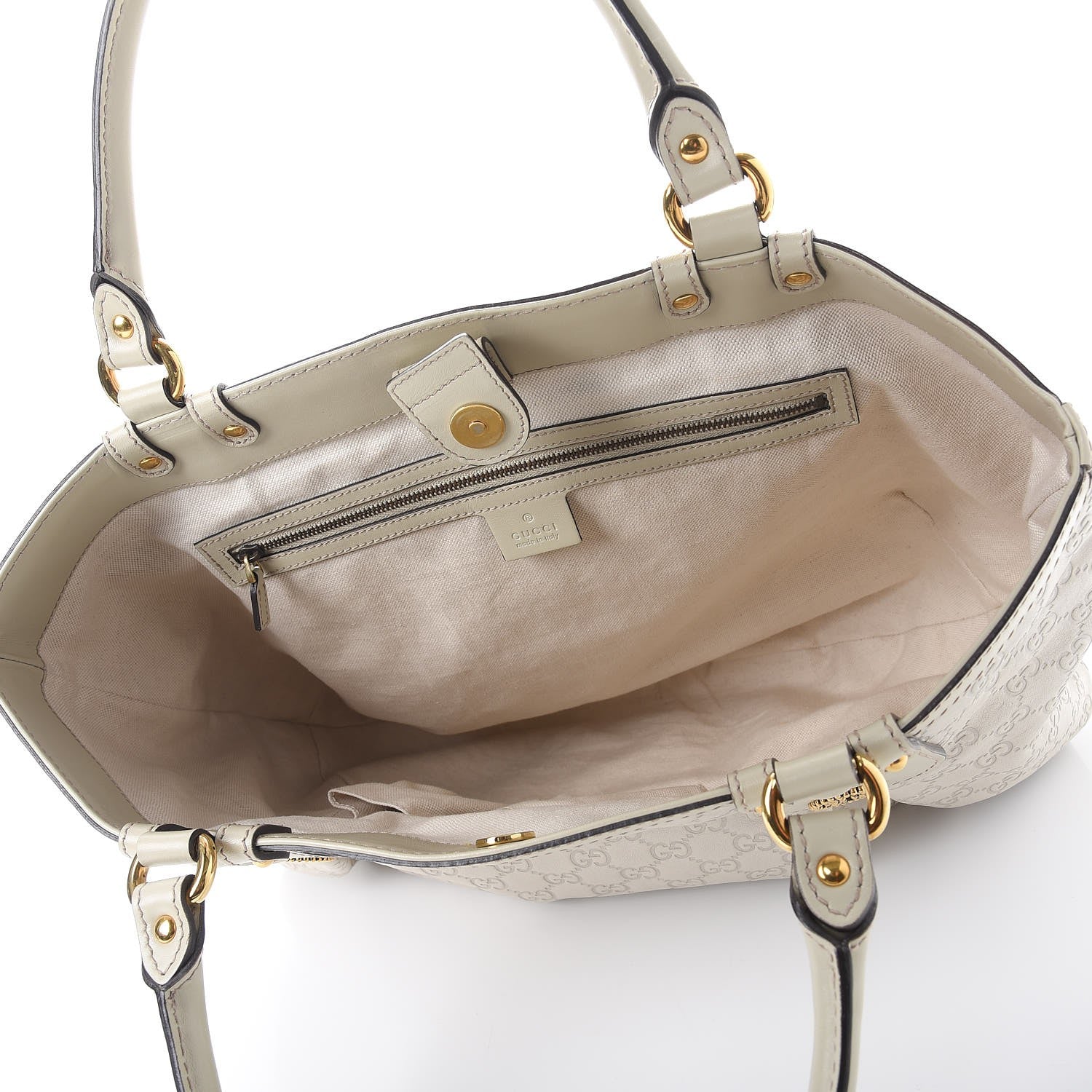 Gucci Guccissima Studded Large Scarlett Tote Off White 5 of 8
