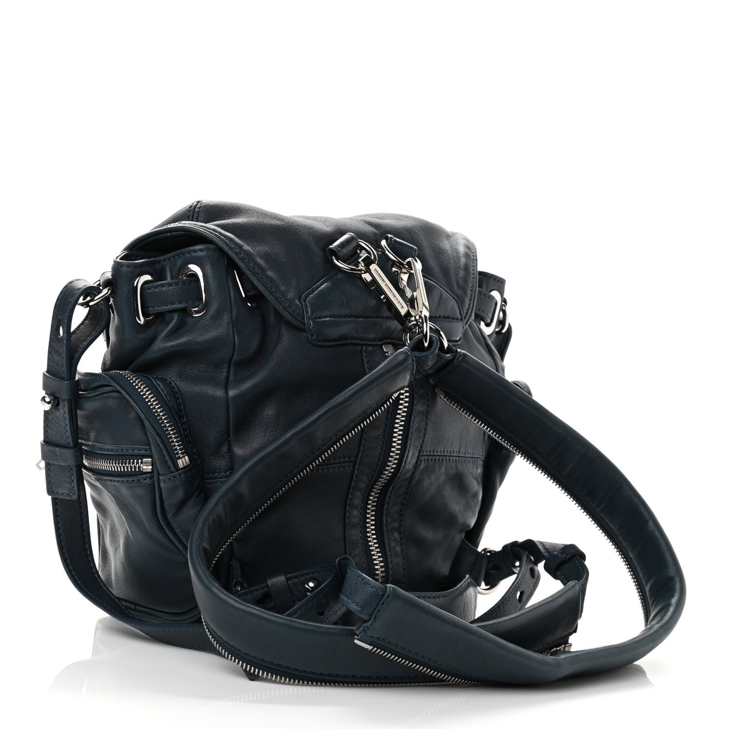Alexander Wang Lambskin Mini Marti Backpack Petrol Rhodium Hardware 2 of 8