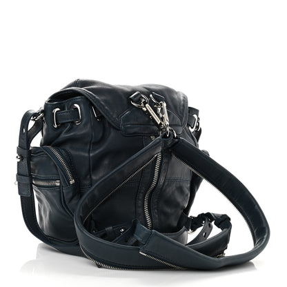 Alexander Wang Lambskin Mini Marti Backpack Petrol Rhodium Hardware 2 of 8
