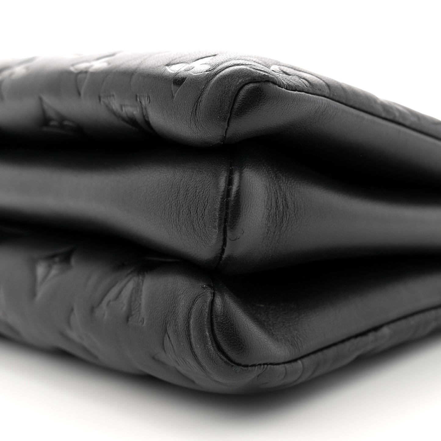 Lambskin Embossed Monogram Coussin PM Black