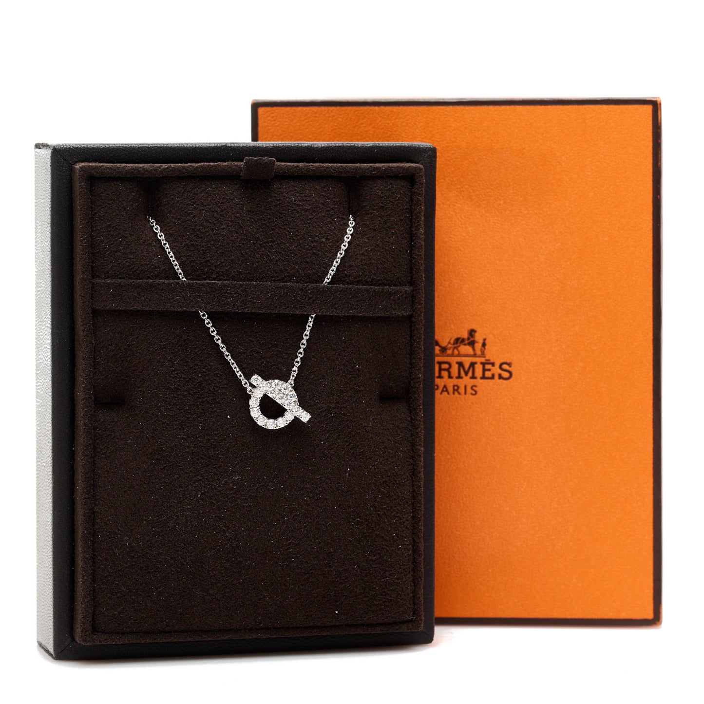 18K White Gold Diamond Finesse Pendant Necklace
