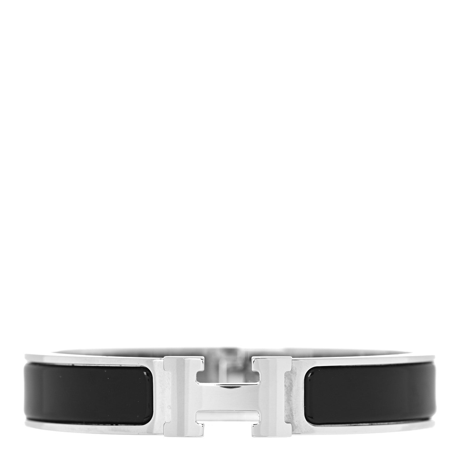 Hermes Enamel Narrow Clic Clac H Bracelet PM Black 1 of 5
