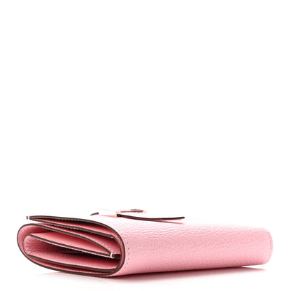Hermes Chevre Mysore Tri-Fold Compact Bearn Wallet Rose Sakura 4 of 6