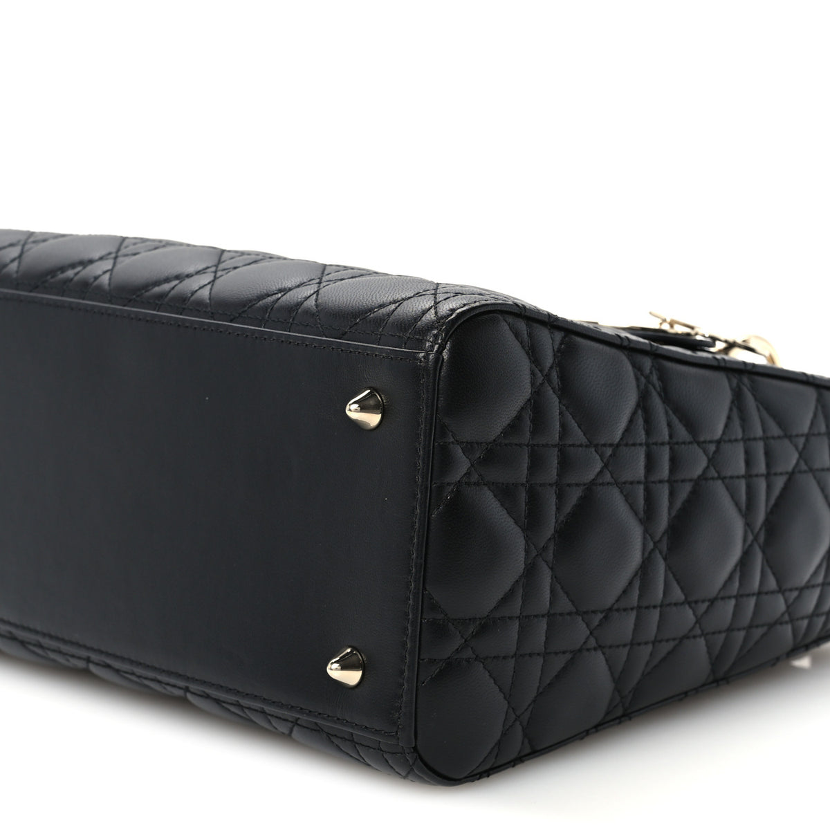 Lambskin Cannage Medium Lady Dior Black