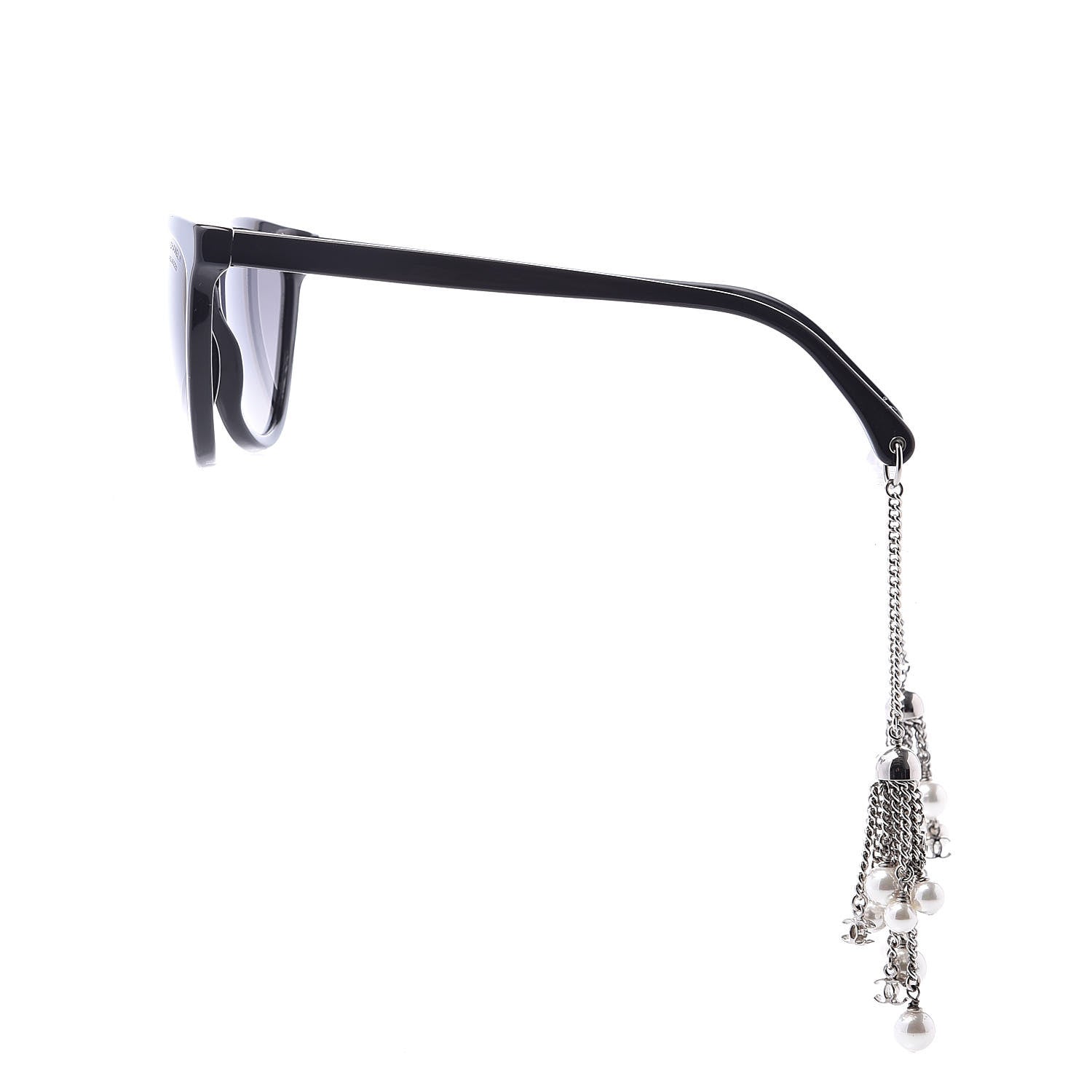 Chanel Acetate Fantasy Pearl Cat Eye Sunglasses 5341-H Black 5 of 6