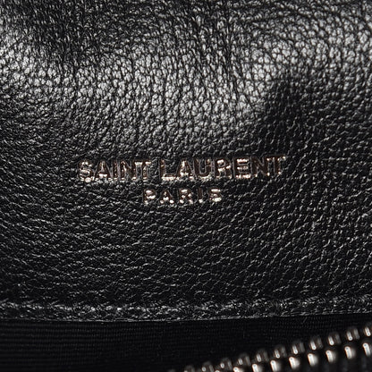 Saint Laurent Sheepskin Matelasse Chevron Monogram Medium College Bag Black 8 of 10