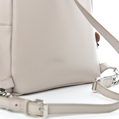 Fendi Vitello Dolce Flowerland Studded Mini Backpack Grigio Polvere Multicolor 8 of 11