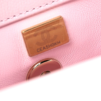 Chanel Caviar Quilted Mini Coco Handle Flap Pink 6 of 8