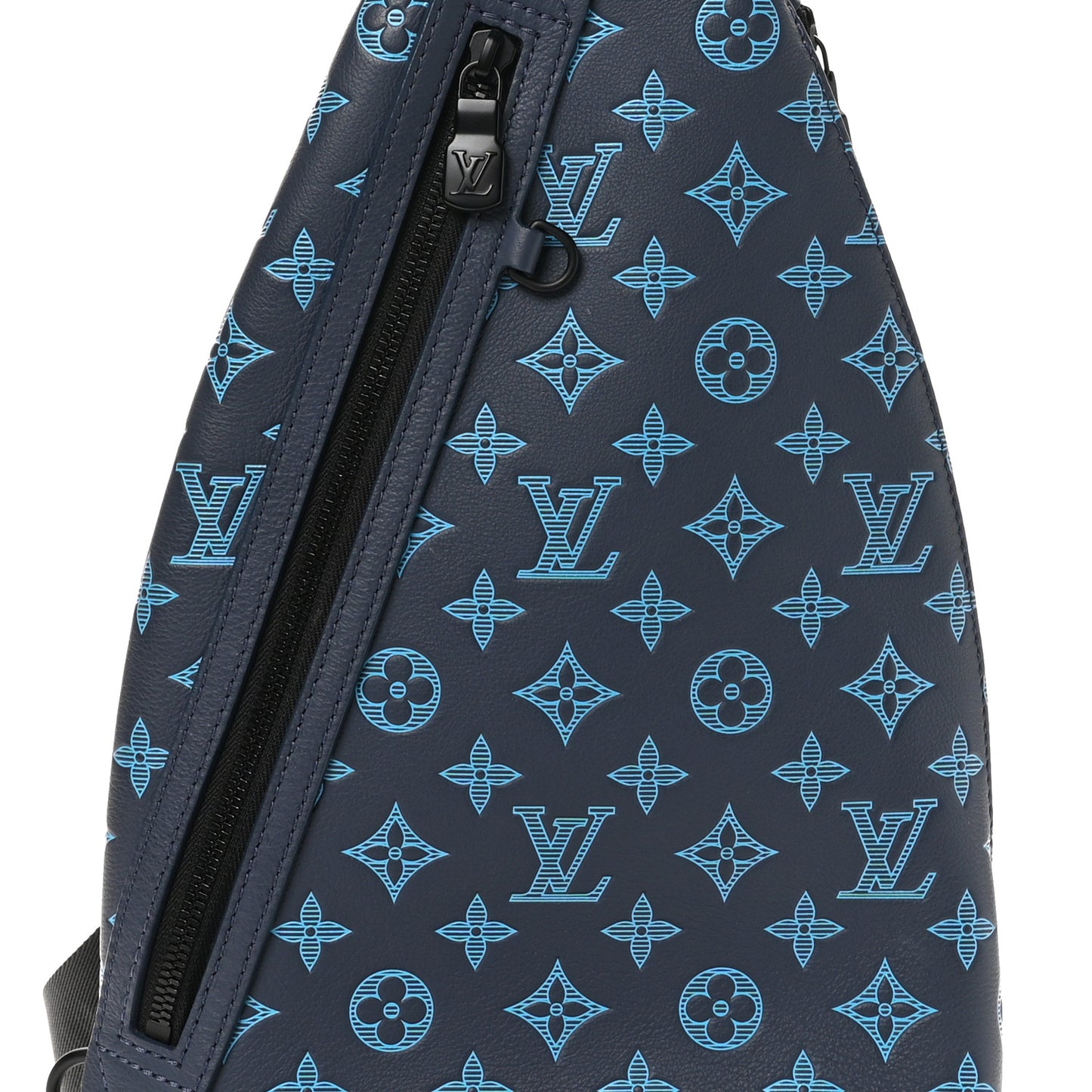 Monogram Shadow Duo Slingbag Navy River Blue