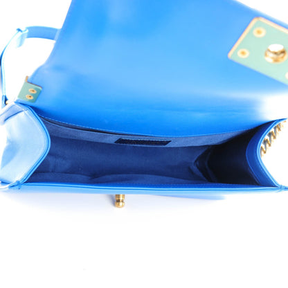 Chanel Lambskin Quilted Medium Boy Flap Blue 5 of 8