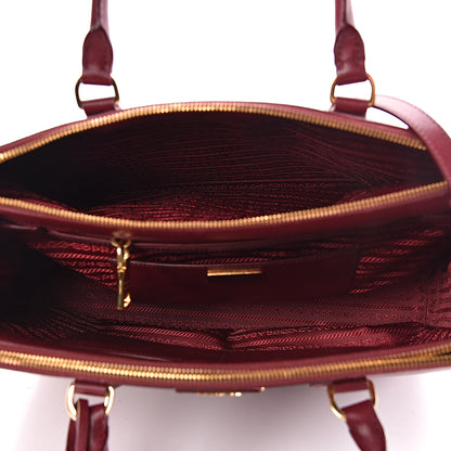 Prada Saffiano Medium Galleria Double Zip Tote Cherry 5 of 12