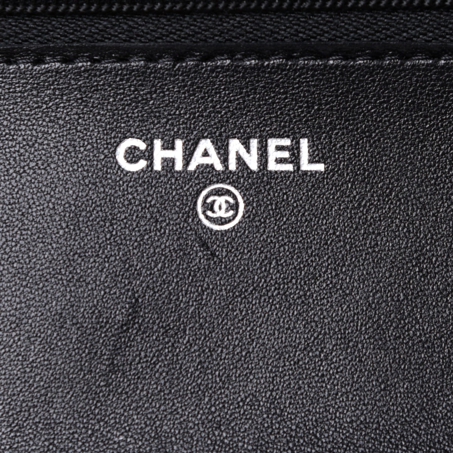 Lambskin Quilted Wallet On Chain WOC Black