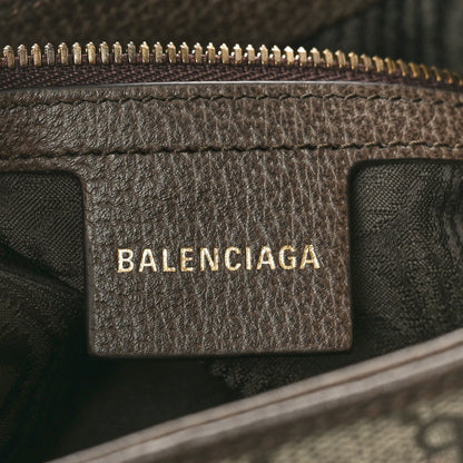 Gucci X BALENCIAGA BB Supreme Monogram Calfskin Web Small Jackie 1961 Hobo Beige Ebony 6 of 10