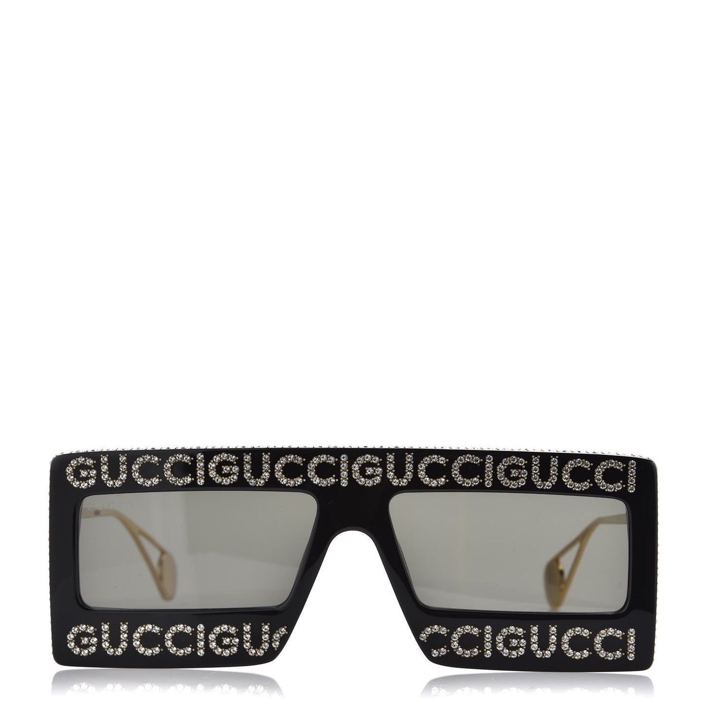 Acetate Crystal Mask-Frame Sunglasses GG0431S Black