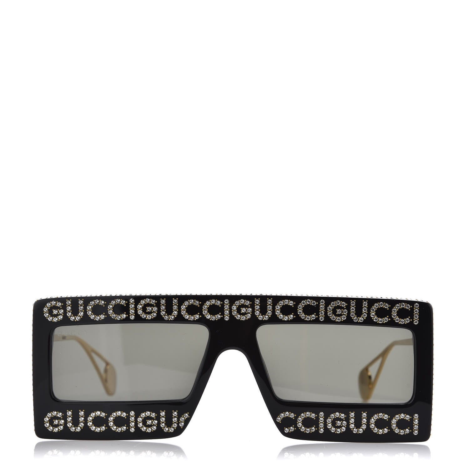 Gucci Acetate Crystal Mask-Frame Sunglasses GG0431S Black 3 of 7