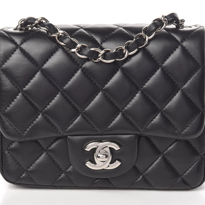 Chanel Lambskin Quilted Mini Square Flap Black 8 of 15