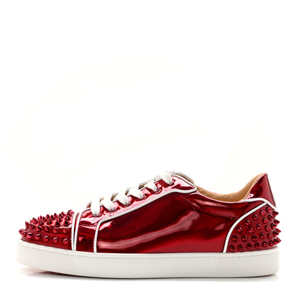 Christian Louboutin Metallic Patent Mens Seavaste 2 Orlato Flat Sneakers 42 Red 1 of 15