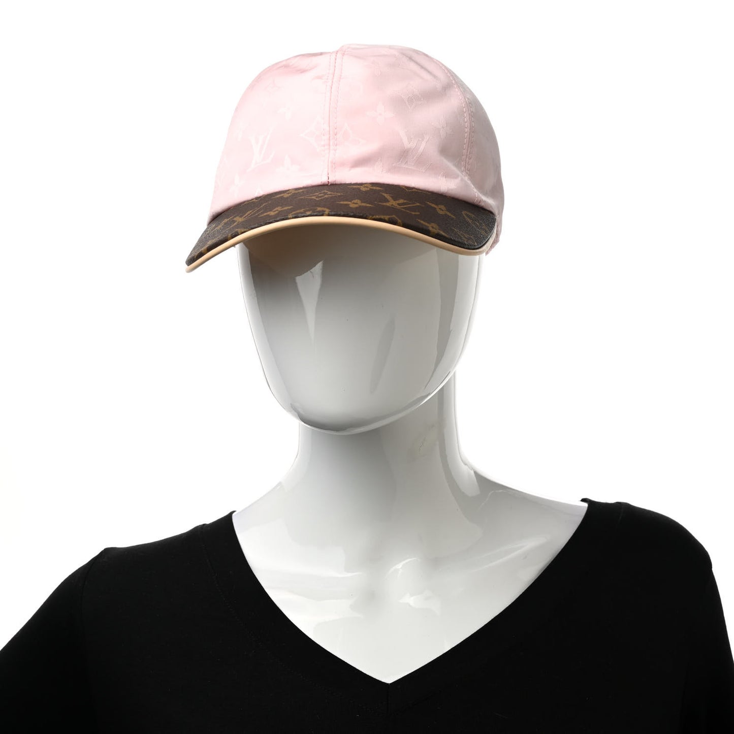 Polyester Silk Monogram LV Get Ready Cap M Pink