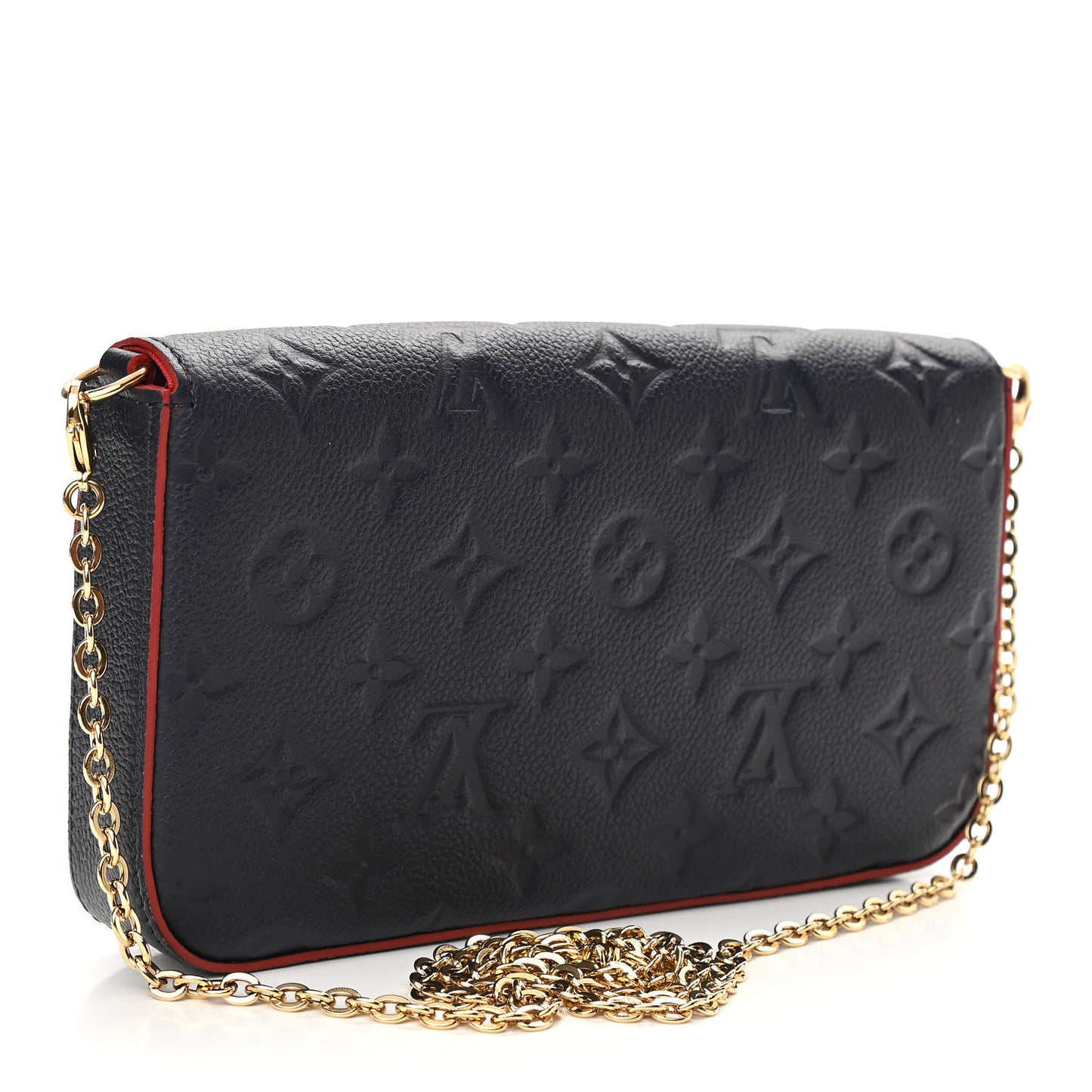 Empreinte Pochette Felicie Chain Wallet Marine Rouge