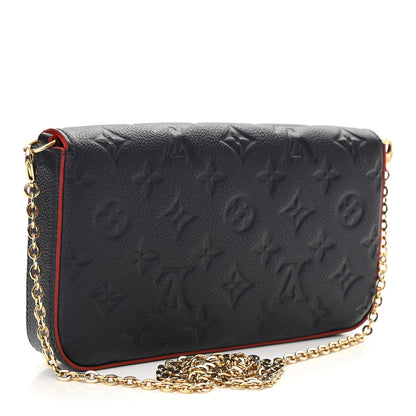 Louis Vuitton Empreinte Pochette Felicie Chain Wallet Marine Rouge 3 of 10