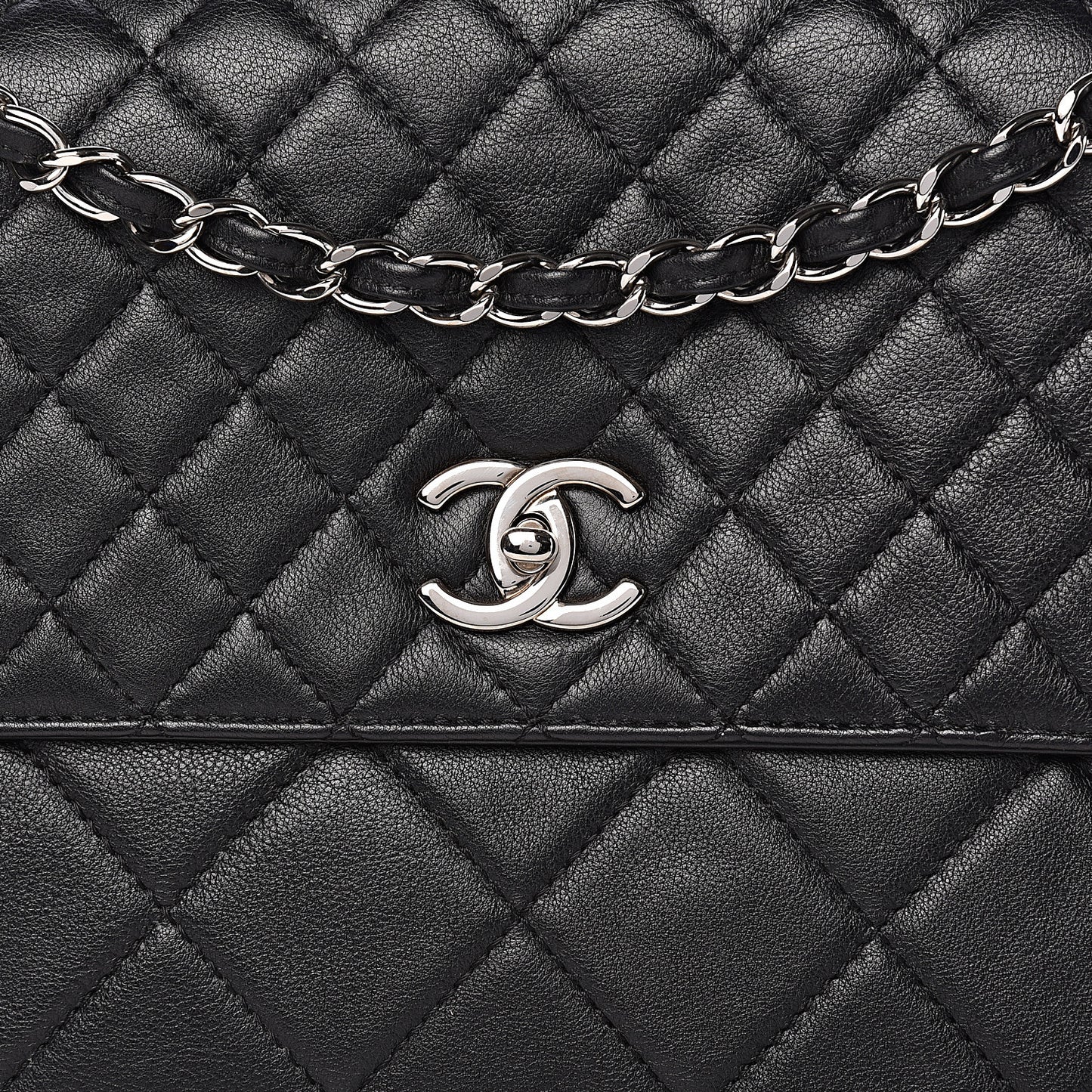 Calfskin Quilted In The Business Flap Bag Black