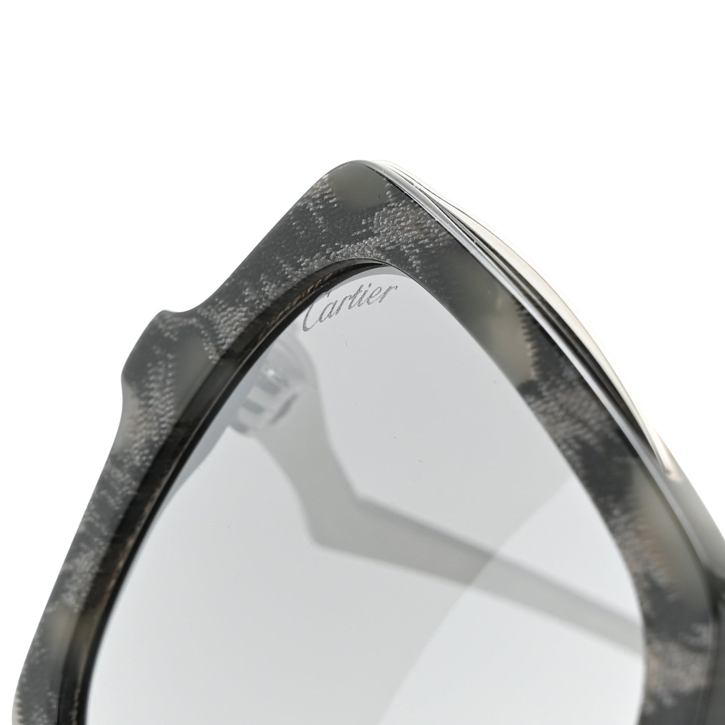 Metal Panthère de Cartier Square Sunglasses Grey