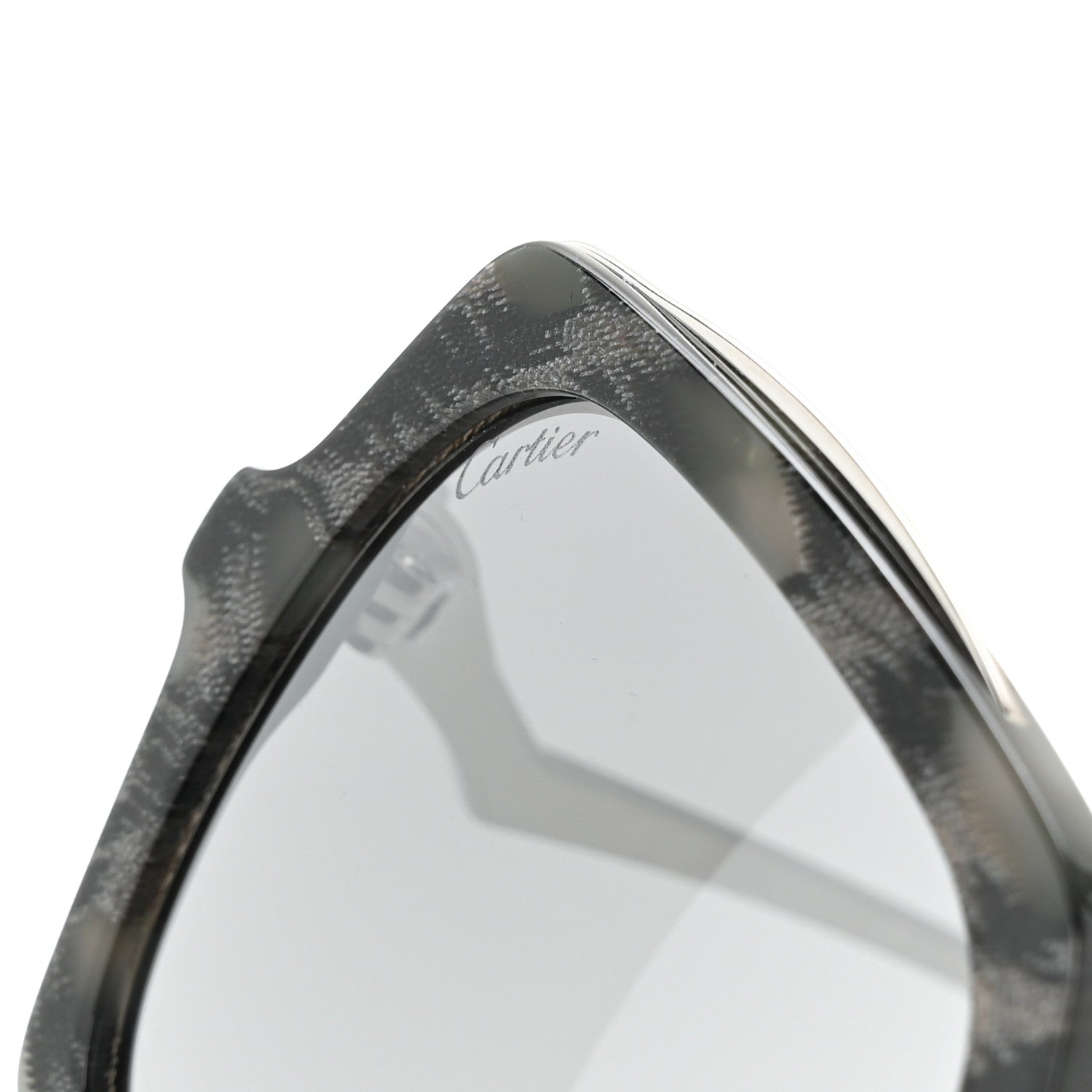 Cartier Metal Panthère de Cartier Square Sunglasses Grey 8 of 9