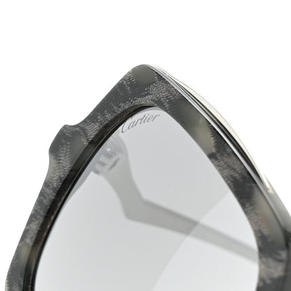 Cartier Metal Panthère de Cartier Square Sunglasses Grey 8 of 9