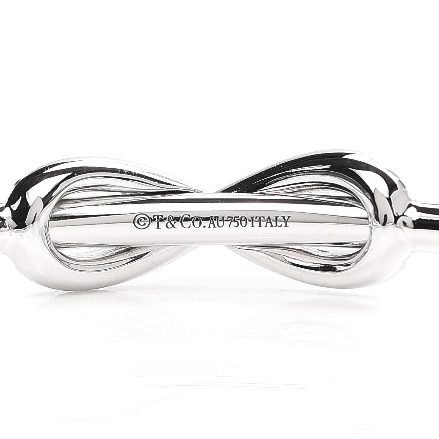 18K White Gold Diamond Infinity Cuff Bracelet
