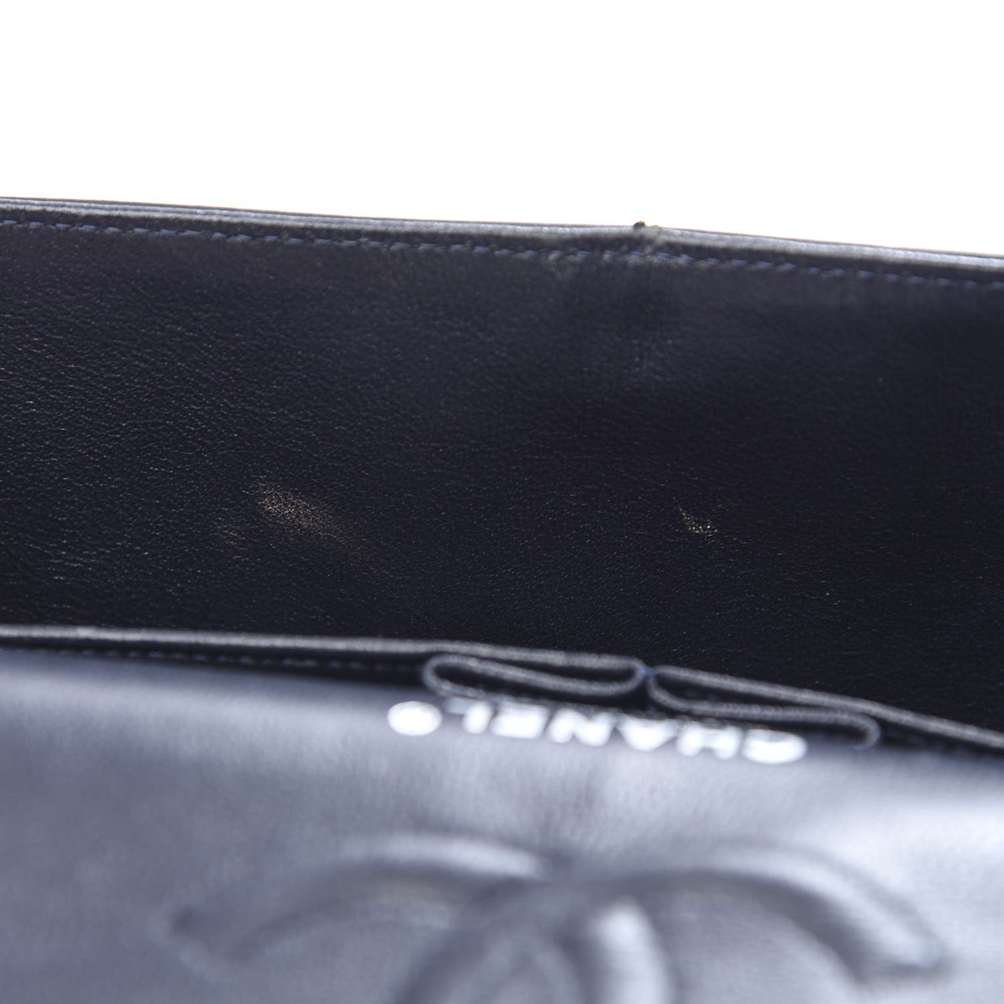 Lambskin Quilted Medium Double Flap Navy