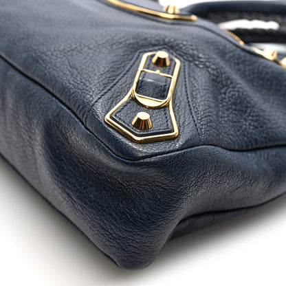 Balenciaga Chevre Gold Metallic Edge Hardware Town Bleu Nuit Dark Sea 10 of 10