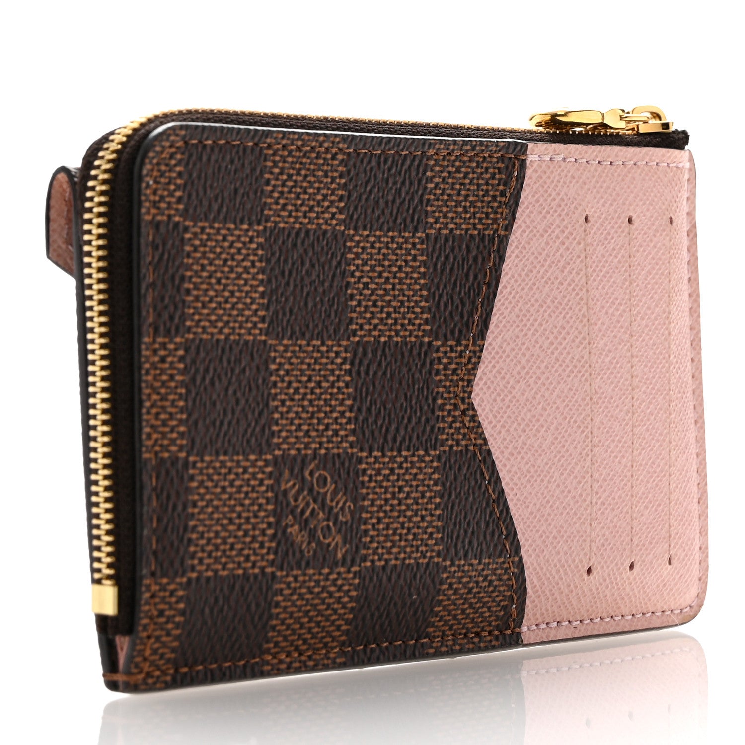 Louis Vuitton Damier Ebene Recto Verso Card Holder Rose Ballerine 3 of 7
