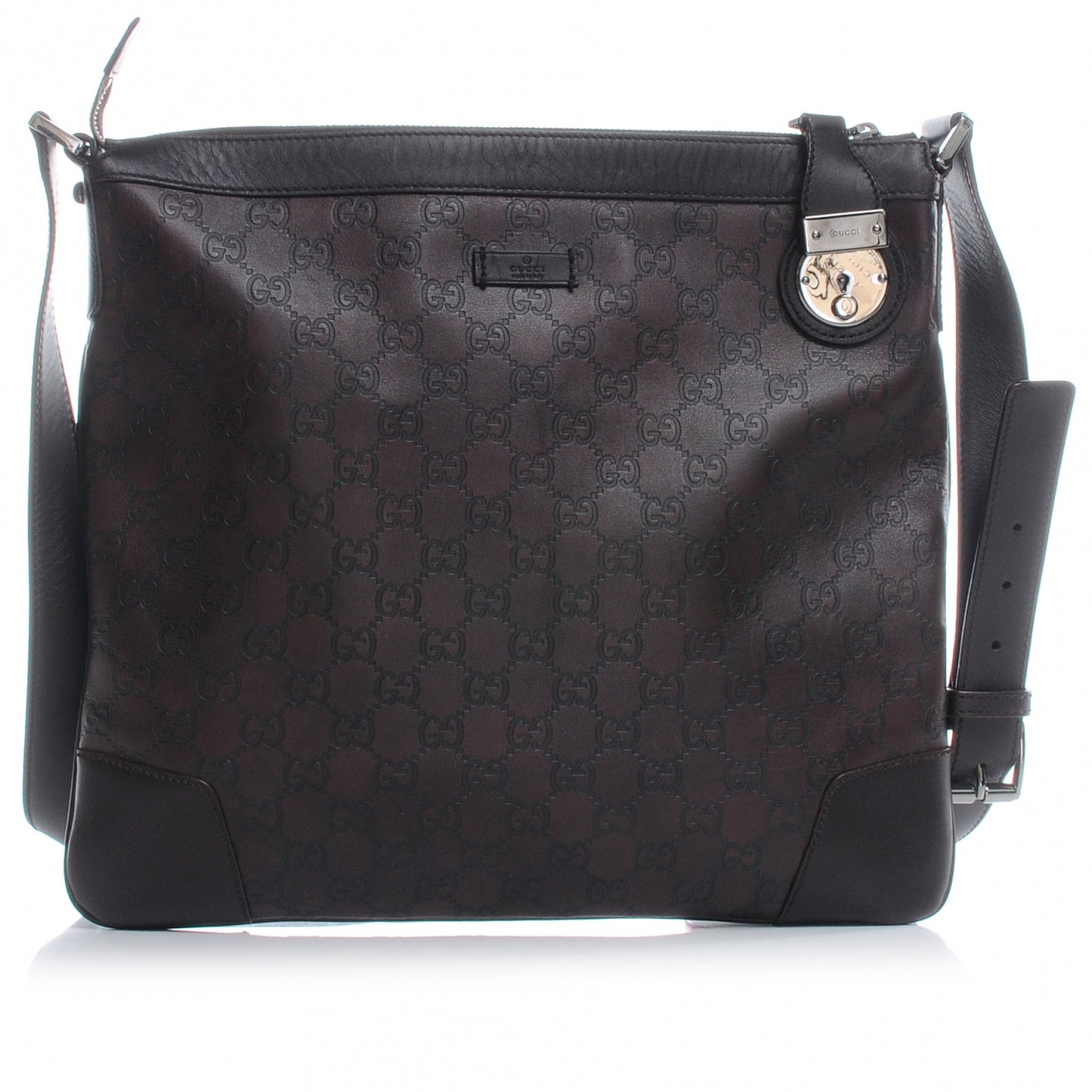 Guccissima GG Messenger Bag Chocolate