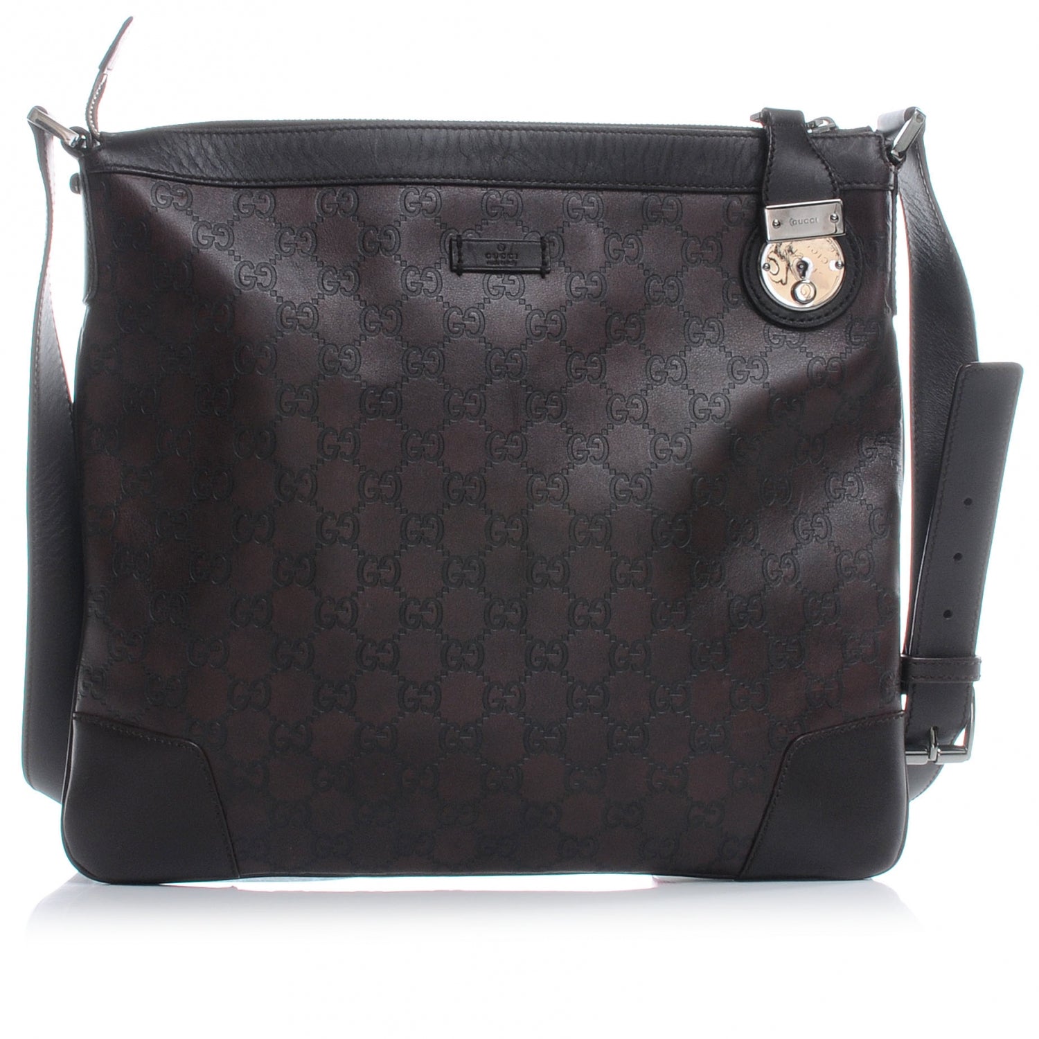 Gucci Guccissima GG Messenger Bag Chocolate 1 of 7