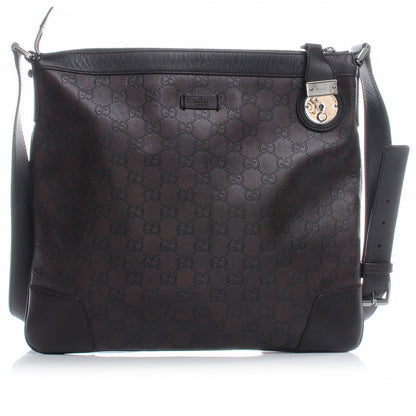 Gucci Guccissima GG Messenger Bag Chocolate 1 of 7