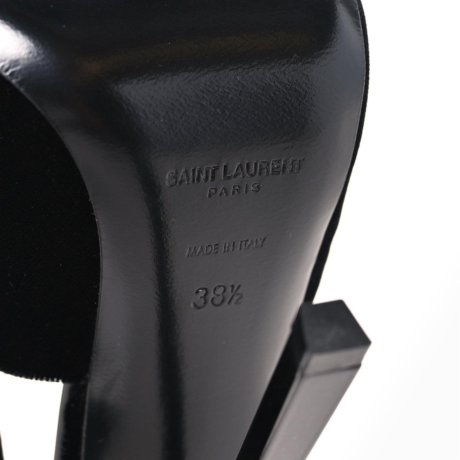 Saint Laurent Velluto Master Raso Regale Victoire 115 Slingback Pumps 38.5 7 of 10