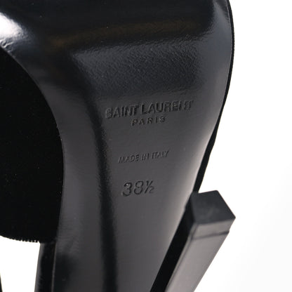 Saint Laurent Velluto Master Raso Regale Victoire 115 Slingback Pumps 38.5 7 of 10