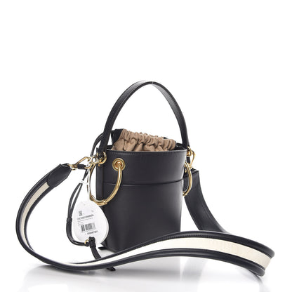 Chloe Smooth Calfskin Logo Mini Roy Bucket Bag Full Blue 4 of 10