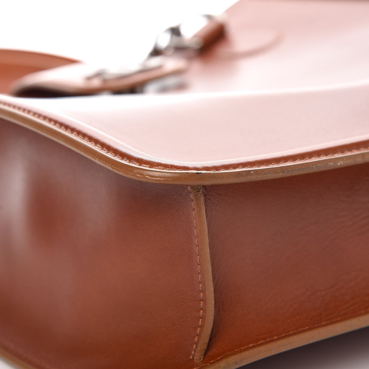 Smooth Calfskin Country Ride Tote Camel Beige