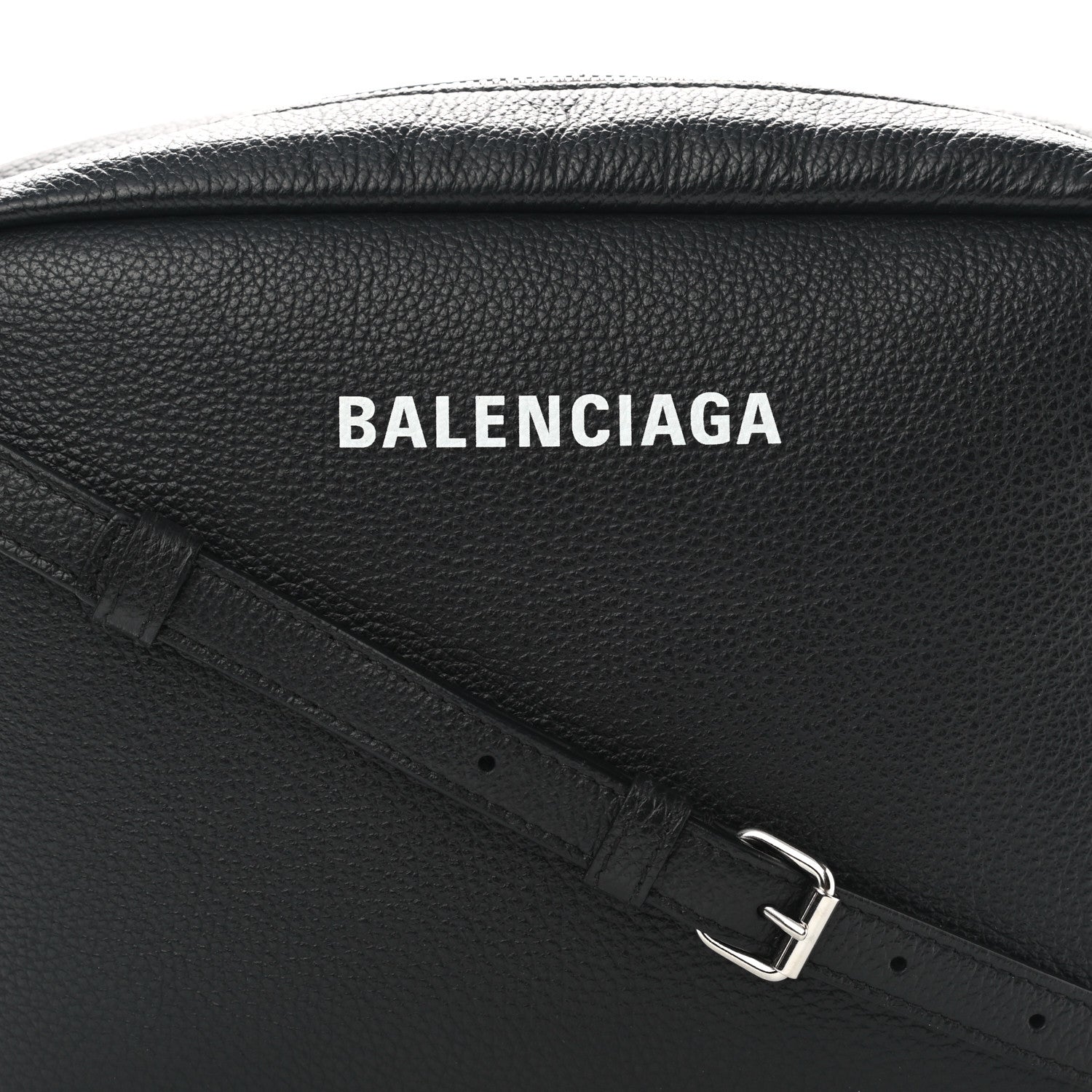 Balenciaga Calfskin Logo M Everyday Camera Bag Black 8 of 10