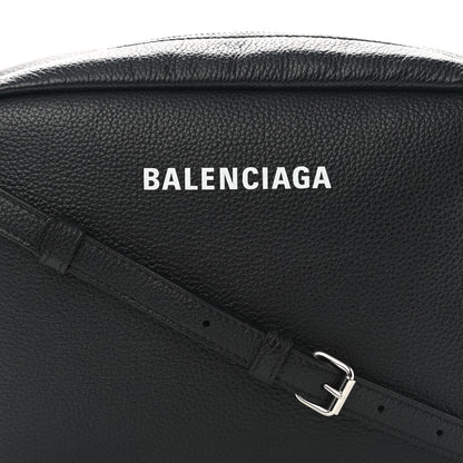 Balenciaga Calfskin Logo M Everyday Camera Bag Black 8 of 10
