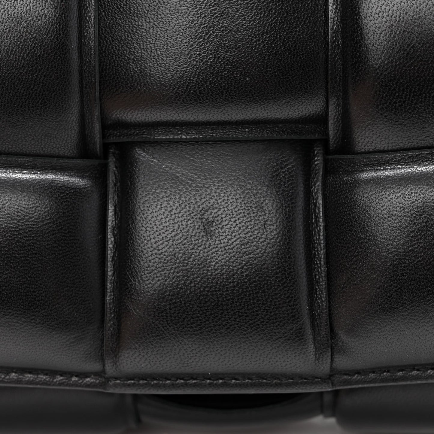 Nappa Maxi Intreccio Padded Cassette Crossbody Bag Black