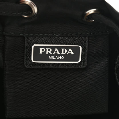 Prada Saffiano Tessuto Nylon Vela Bucket Wristlet Black 5 of 7