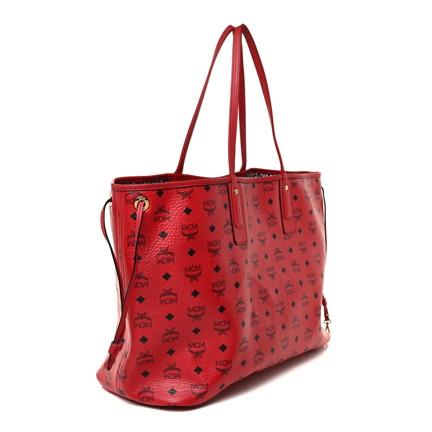 Visetos Large Liz Reversible Shopper Tote Ruby Red