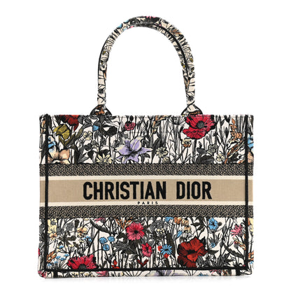 Christian Dior Canvas Embroidered Medium Mille Fleurs Book Tote Multicolor 1 of 11