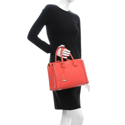 MCM Grained Calfskin Medium Milla Tote Coral 2 of 16